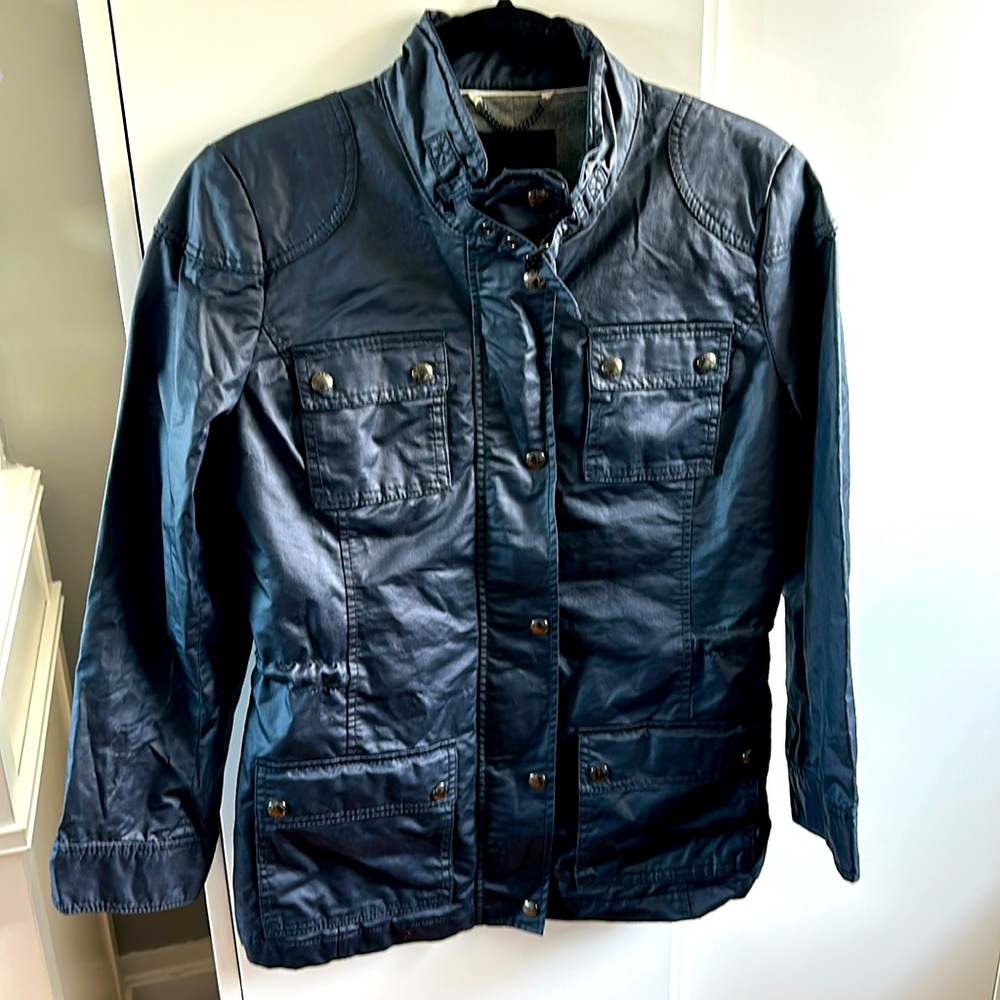 Banana Republic, waxed cotton field Jacket, dark navy